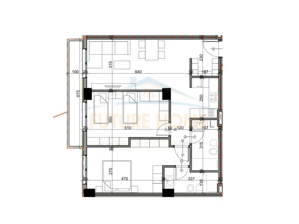 Tirane, shitet 2+1 , 108 m² 108.600 € (paskuqan)
