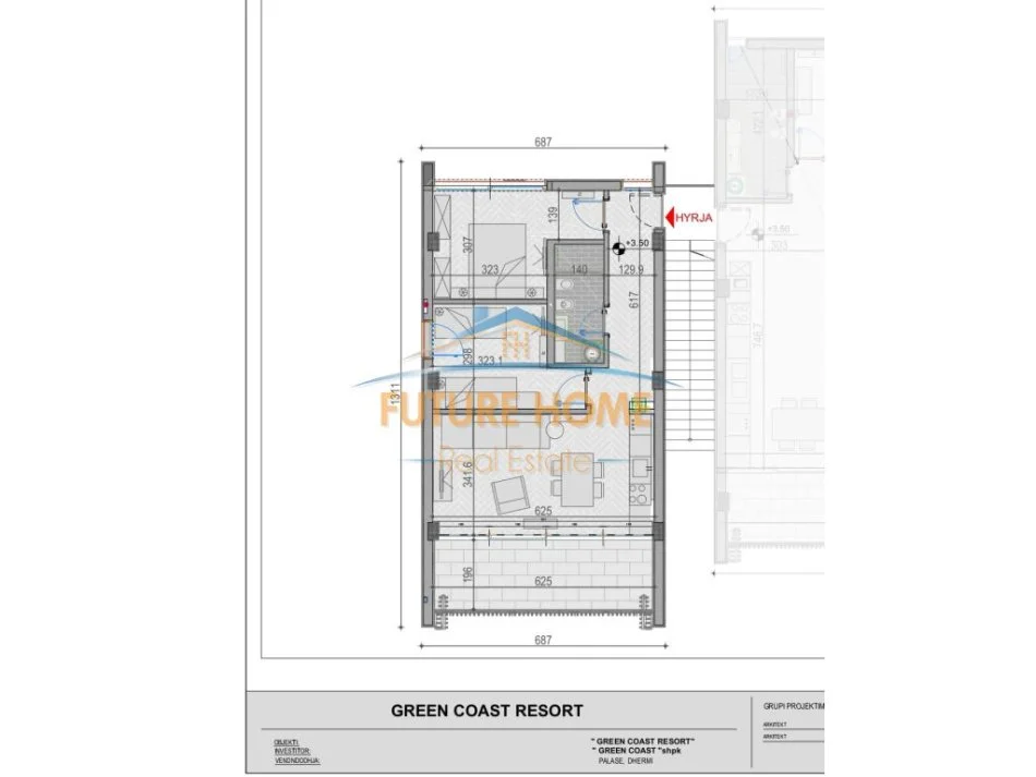 Vlore, shes apartament 2+1+Ballkon Kati 1, 86 m² 620.000 € (GREEN COAST)
