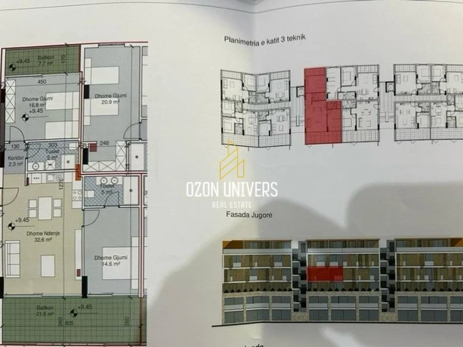 Durres, shitet apartament 3+1+Ballkon Kati 3, 129 m² 271,530€ € (Lalzi Marina Seaside Durrës)