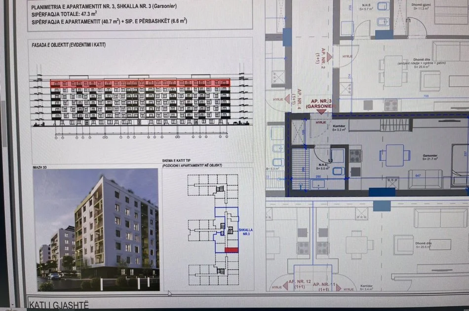 Durres, shitet garsonier Kati 5, 37 m² 