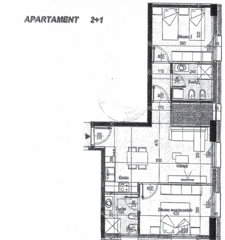 Tirane, shitet apartament 2+1+Ballkon , 95 m² 115.000 € (Ish Dogana, Tirana Entry 3)