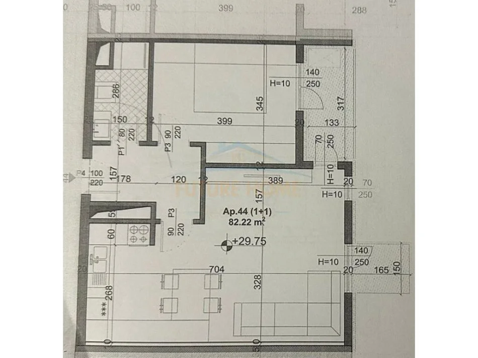 Tirane, shes 1+1+Ballkon Kati 8, 82 m² 115.108 € (ISH FUSHA E AVIACIONIT)