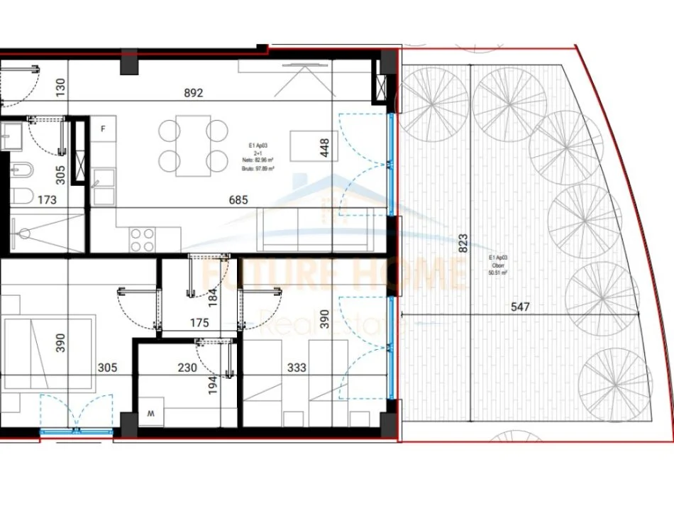 Dhermi - Palase, shitet apartament 3+1 Kati 3, 147 m² 488.208 € (San Torini 2 , Dhermi)