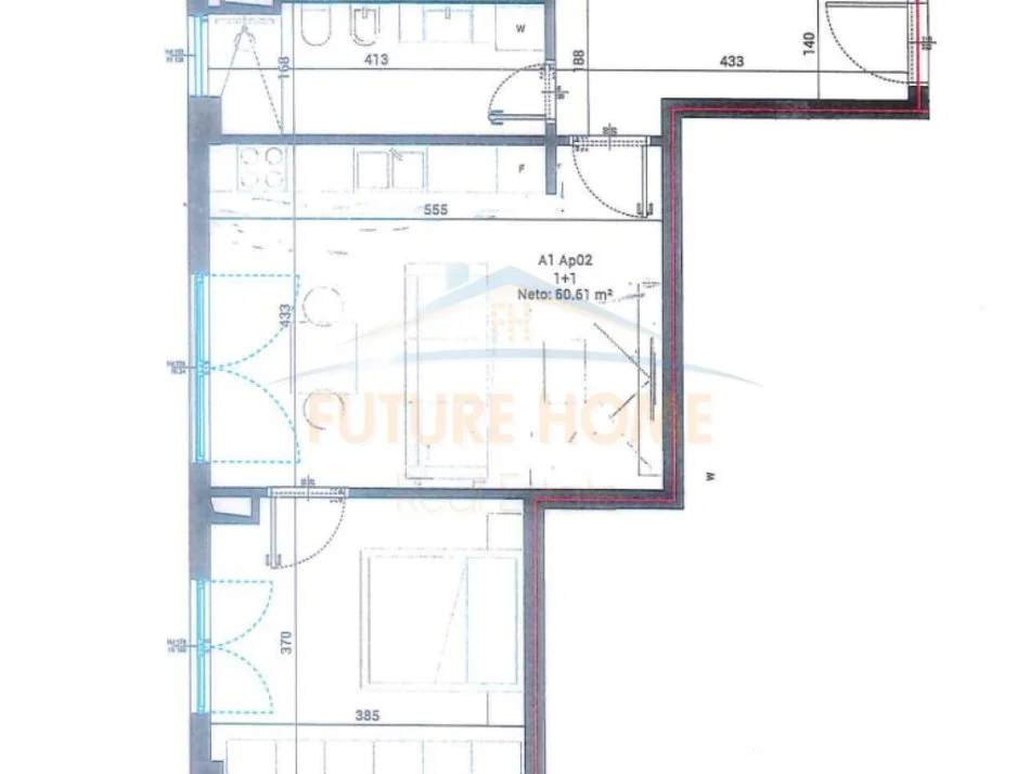 Dhermi - Palase, shes apartament 1+1 Kati 0, 72 m² 200.256 € (REZIDENCA SANTORINI II)