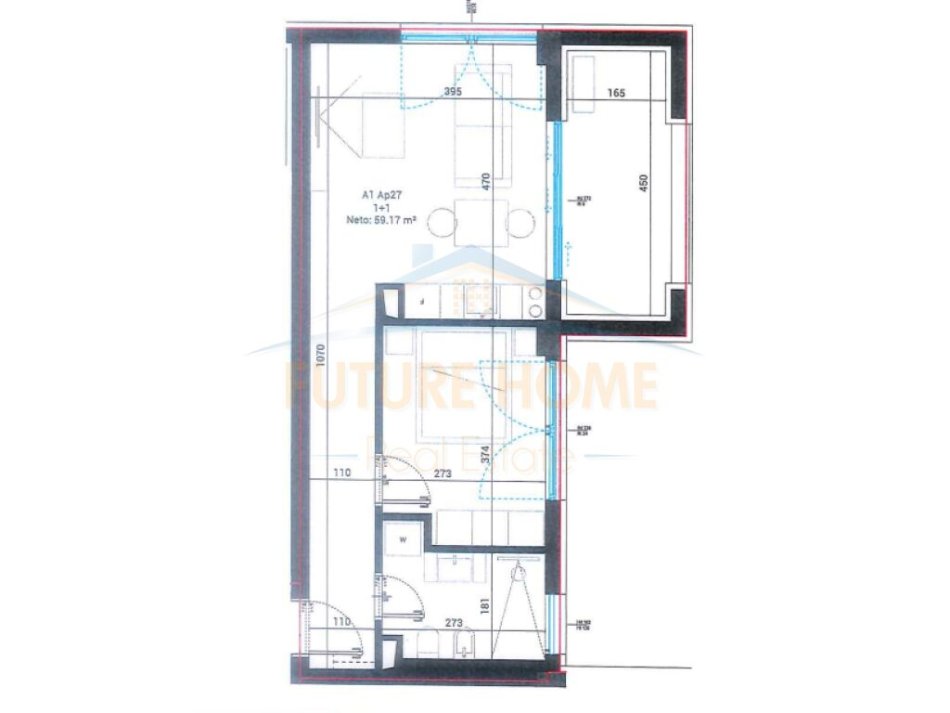 Shitet Apartament 1+1, Rezidenca Santorini II, Dhërmi.