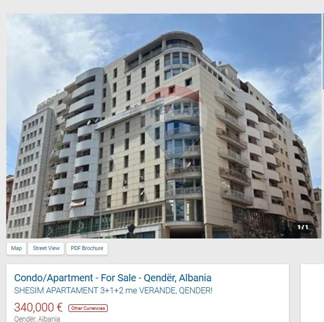 Tirane, shitet apartament 3+1+Aneks+Ballkon Kati 8, 125 m² 340.000 € (NE QENDER MBAS 15-KATESHIT)