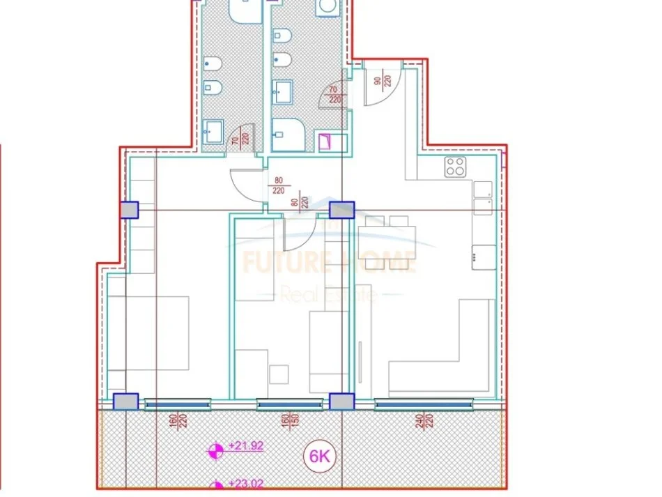 Tirane, shitet apartament 2+1 Kati 6, 95 m² 311.526 € (Rruga e Barrikadave)