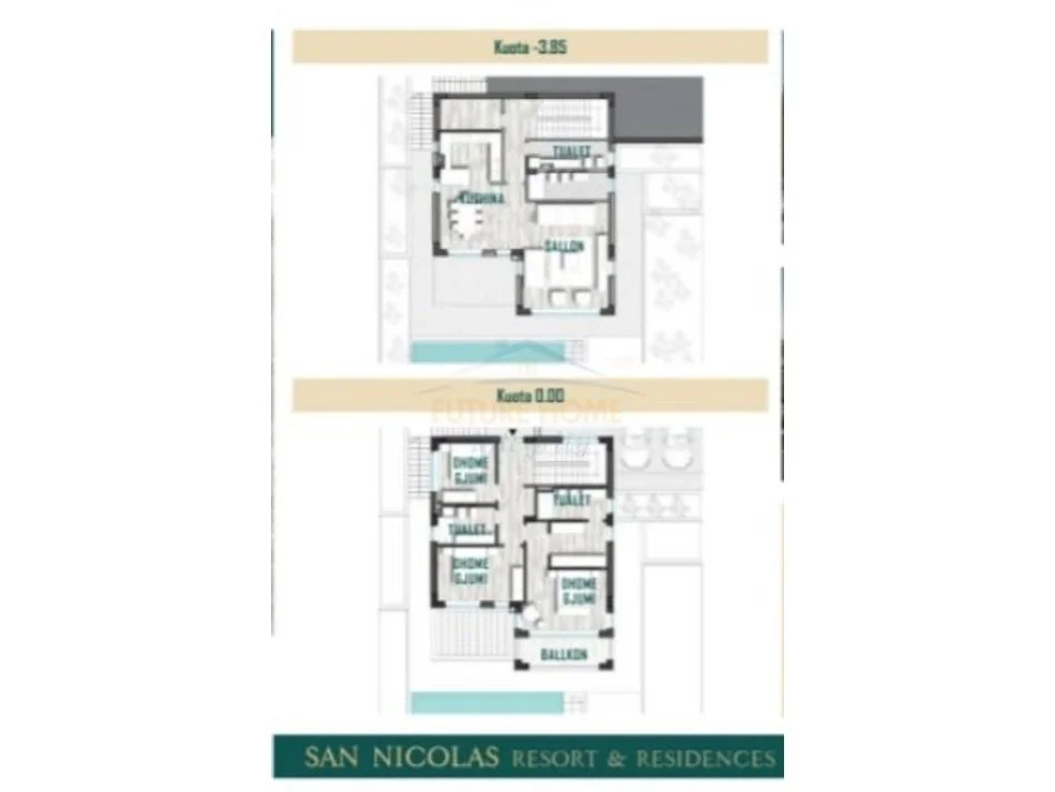 Vlore, shitet Vile ne plazh 2 Katshe Kati 2, 219 m² 1.250.000 € (San Nicolas, Palasë.)