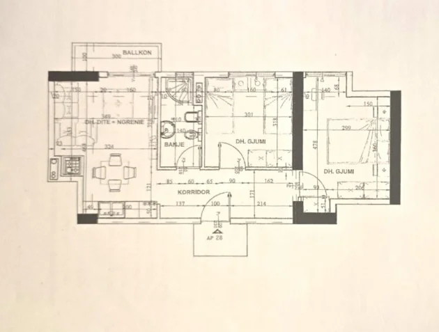 Tirane, shitet apartament 2+1+Aneks+Ballkon Kati 8, 71 m² 155.000 € (ish fusha e aviacionit)