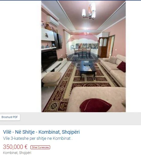 shitet Vile 4+1+Aneks+Ballkon Kati 2, 350 m² 350.000 € (KOMBINAT)