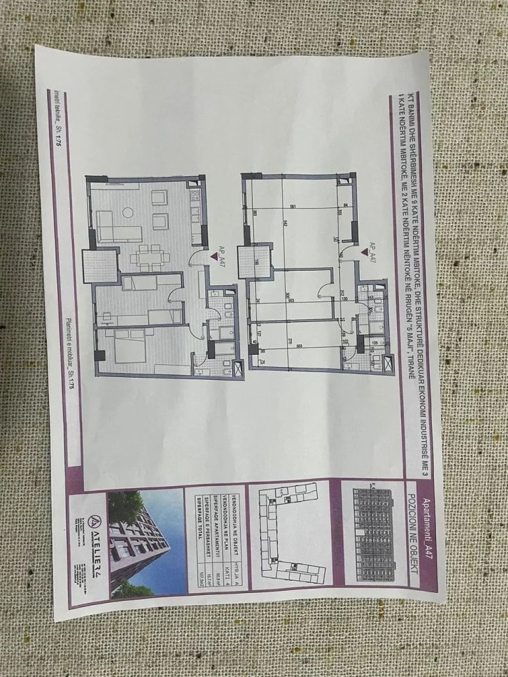 Tirane, shitet apartament 2+1 Kati 4, 107 m² (5 Maji)