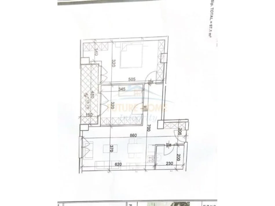 Tirane, shitet apartament 2+1 Kati 5, 97 m² 145.650 € (DRITAN HOXHA KOMPLEKSI AURA)