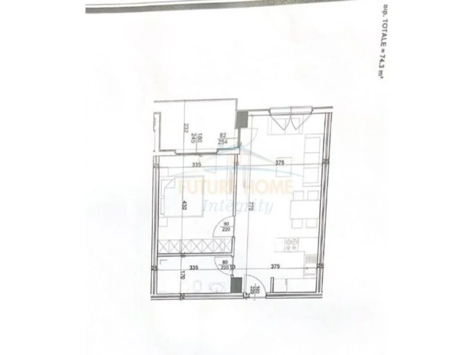 Tirane, shitet apartament 1+1 Kati 3, 74 m² 111.500 € (DRITAN HOXHA TIRANE)