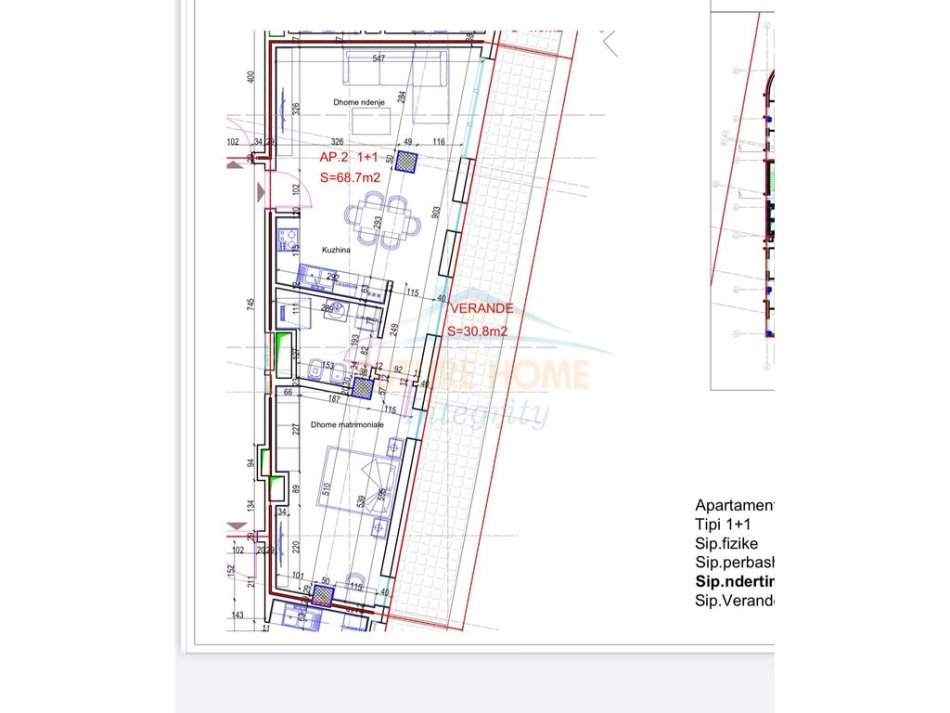 Tirane, shitet apartament 1+1 Kati 7, 83 m² 142.000 € (Tregu Eletrik)