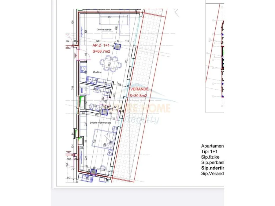 Tirane, shitet apartament 1+1 Kati 7, 83 m² 142.000 € (Ish Tregu)