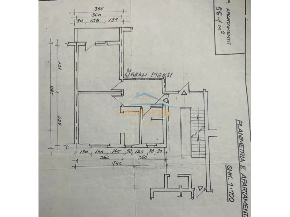 Tirane, shitet apartament 1+1+Aneks+Ballkon Kati 5, 56 m² 127.000 € (Rruga e Elbasanit)