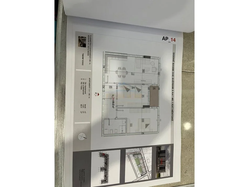 Tirane, shitet apartament 2+1 Kati 2, 99 m² 77539 €