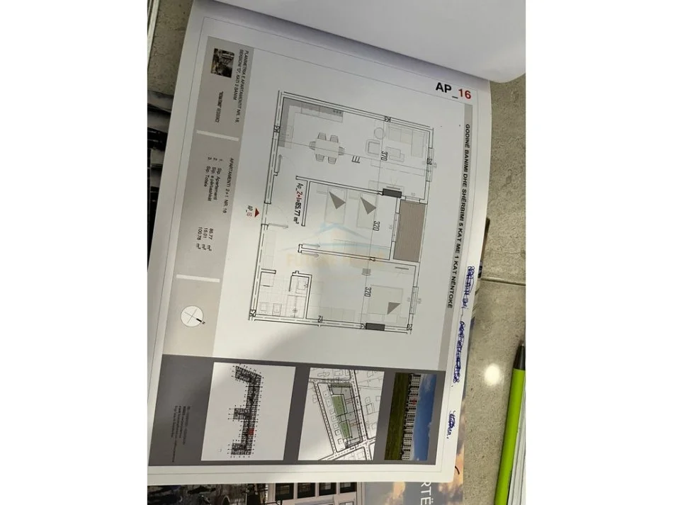 Tirane, shitet apartament 2+1 Kati 3, 101 m² 85.663 € (Kamez)