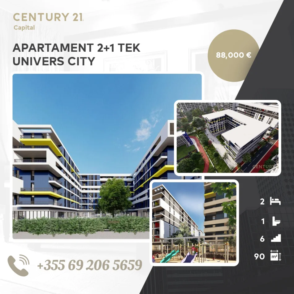 Tirane, shitet apartament 2+1+Ballkon Kati 6, 90 m² 88.000 € (Rruga Bashkim Shkurti)