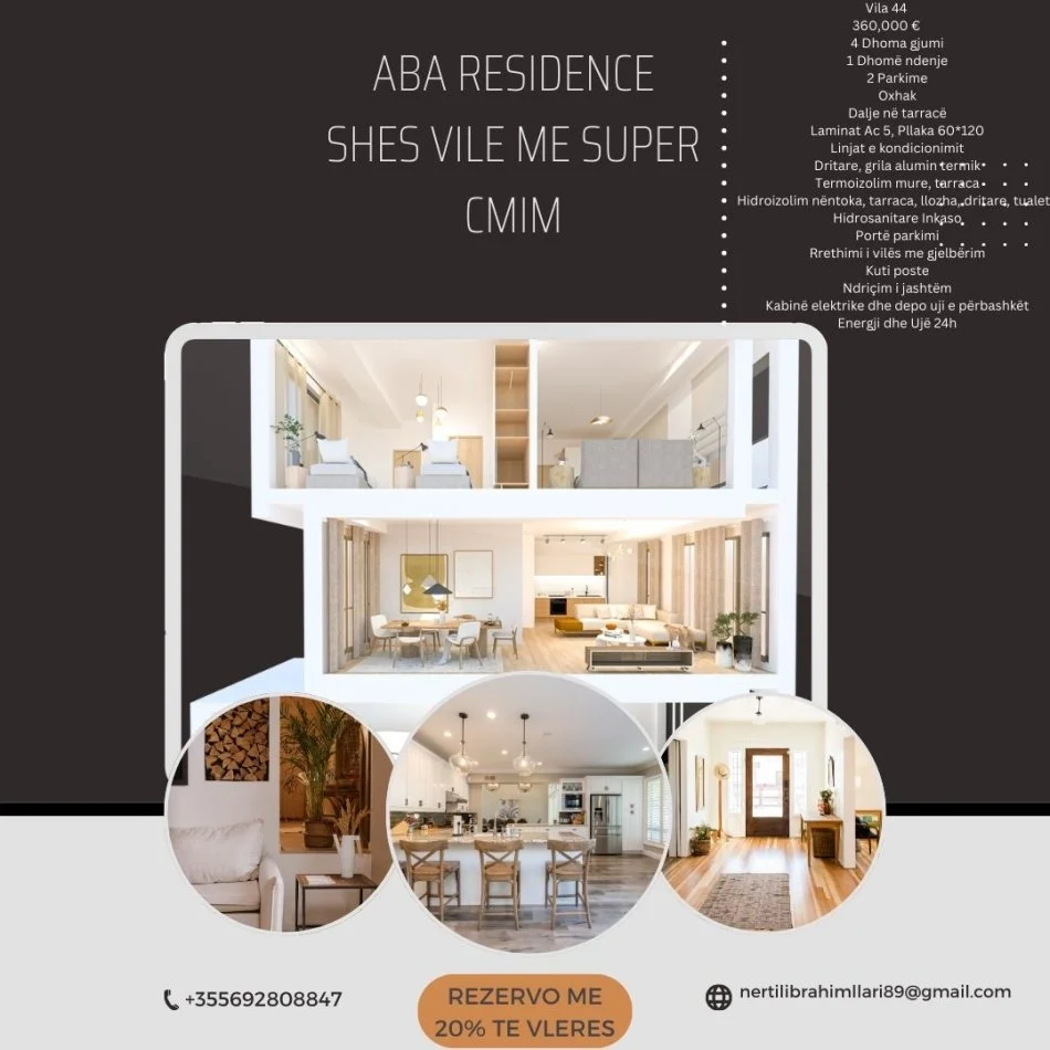 Tirane, shes Vile 3 Katshe Kati 3, 196 m² 3,600,000 € (Rruga e Turdive)