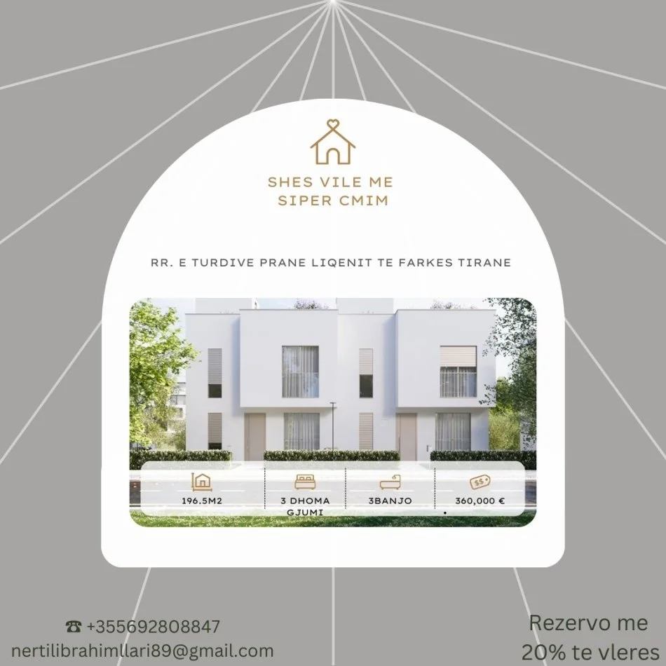 Tirane, shes Vile 3 Katshe Kati 3, 196 m² 360.000 € (Rruga e Turdive)