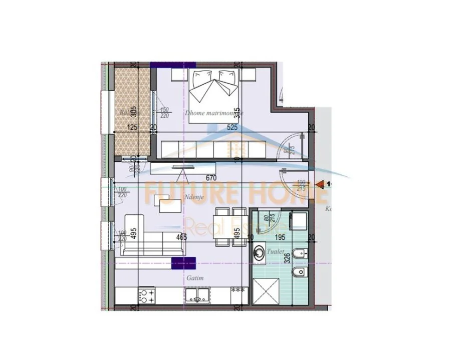 Tirane, shitet apartament 1+1+Ballkon Kati 6, 71 m² 96.000 € 