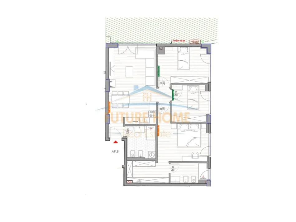 Tirane, shes apartament 3+1+Ballkon Kati 0, 115 m² 370.000 € 