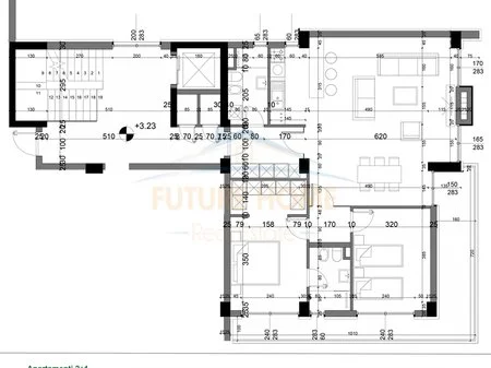 Tirane, shitet apartament 2+1 Kati 1, 146 m² 353.620 € (Mjull Bathore)
