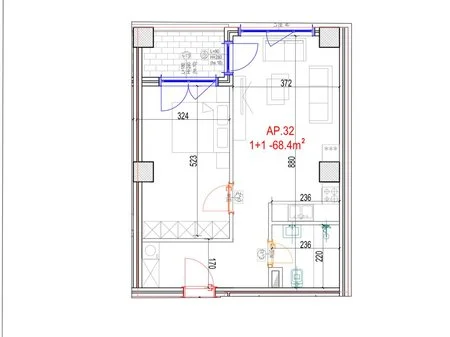 Tirane, shitet apartament 1+1 Kati 5, 81 m² 126.170 € (Don Bosko)