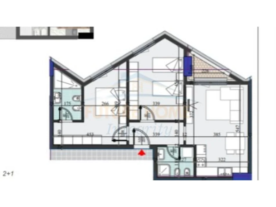Tirane, shitet apartament 2+1 Kati 8, 98 m² 175.140 € (rruga dritan hoxha)