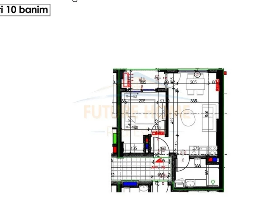 Tirane, shitet apartament 1+1+Ballkon Kati 10, 53 m² 110.000 € 
