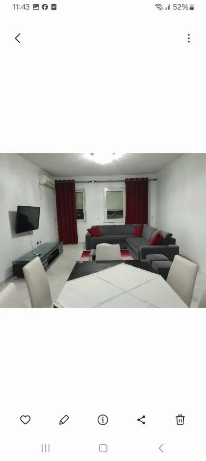 Tirane, jepet me qera apartament 2+1+Ballkon Kati 8, 112 m² 550 € (YZBERISHT)