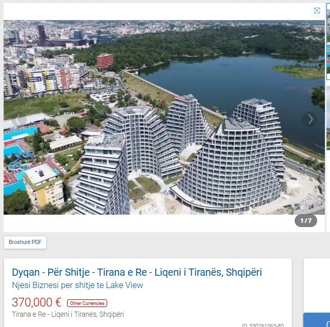 Tirane, shitet dyqan Kati 0, 62 m² 370.000 € (TEK LAKE VIEW)