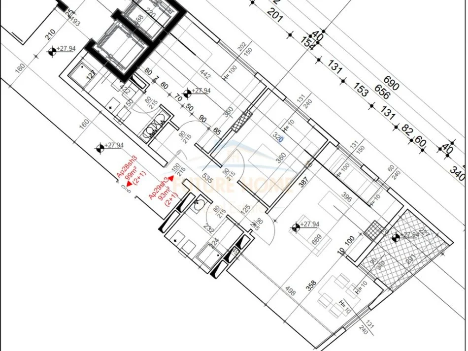 Tirane, shitet apartament 2+1 Kati 7, 109 m² 318.000 € (Vasil Shanto)