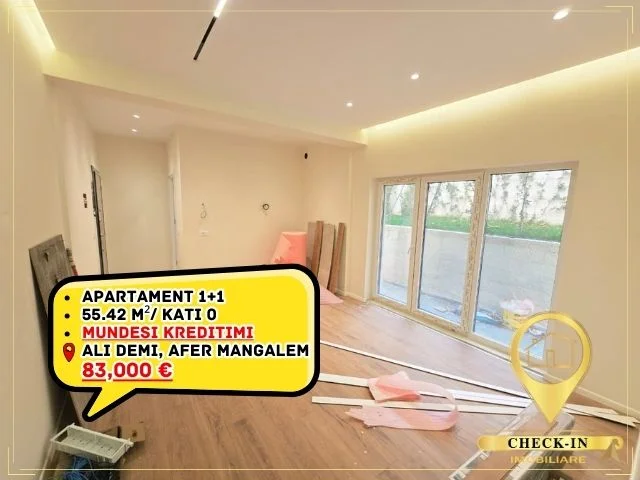 Tirane, shitet apartament 1+1+Ballkon Kati 0, 55 m² 83.000 € (Rruga Tomi Kristo, Ali Demi)