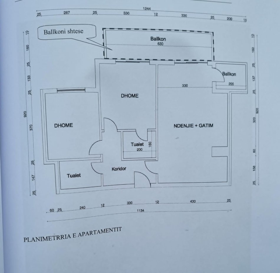 Tirane, shes apartament 2+1+Ballkon Kati 2, 91 m² 165.000 € (Kodra e Diellit)