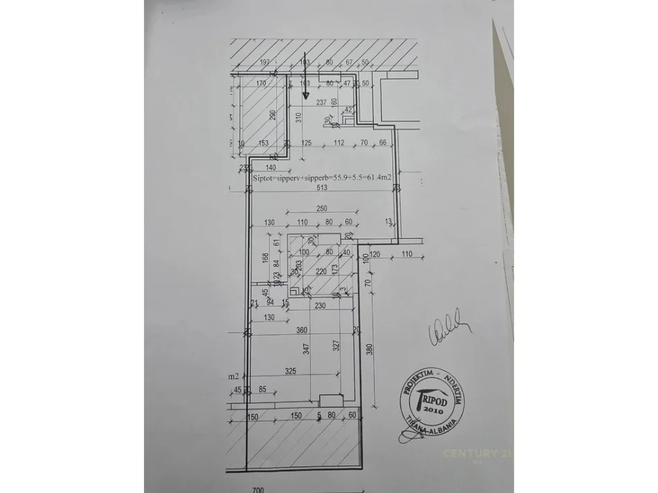 Tirane, shes apartament 1+1 Kati 5, 61 m² 170.000 € (Residenca Tripod)