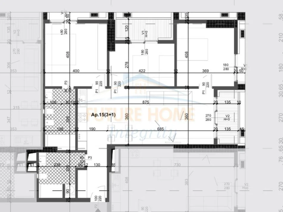 Tirane, shitet apartament 3+1+Ballkon Kati 5, 148 m² 296.200 € (Filigree Towe, Tiranë)