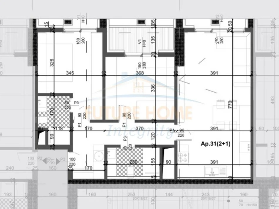Tirane, shitet apartament 2+1+2+Ballkon Kati 6, 112 m² 224.800 € (Xhamlliku, Filigree Tower)