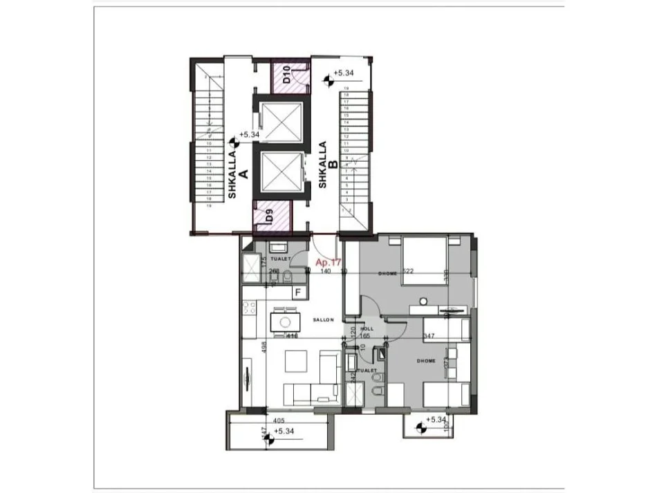 Tirane, shitet apartament 2+1+Ballkon Kati 1, 96 m² 230.000 € (Kodra e Diellit)