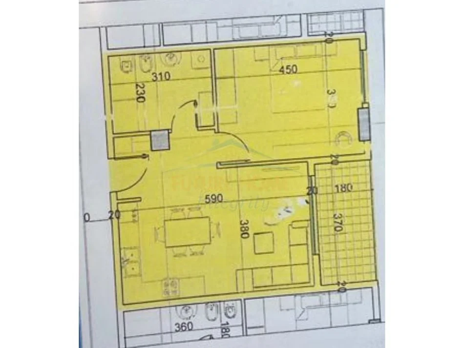 Tirane, shes apartament 1+1 Kati 7, 70 m² 77.000 € (belfiore 1)
