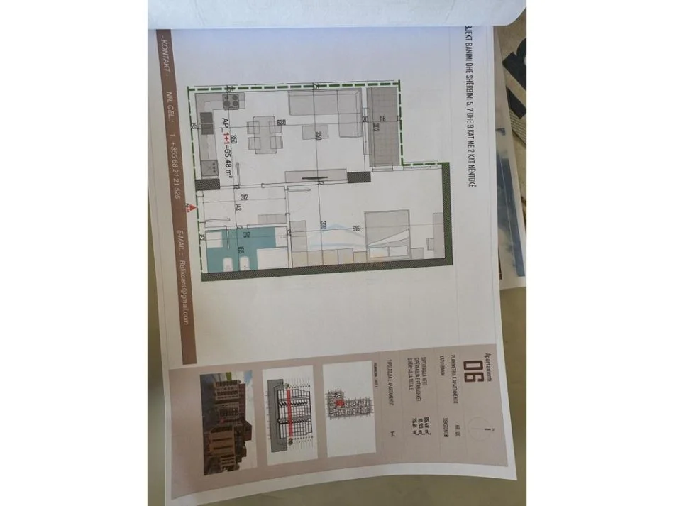 Tirane, shitet apartament 1+1 Kati 1, 76 m² 60.648 € 