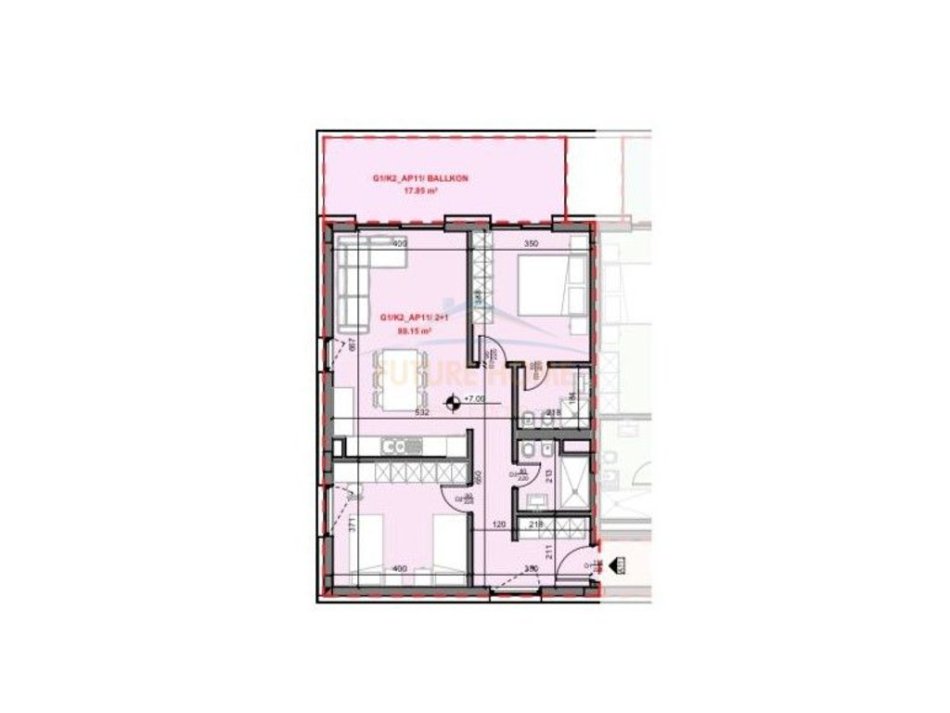 Tirane, shitet apartament 2+1 Kati 2, 119 m² 208.900 € 