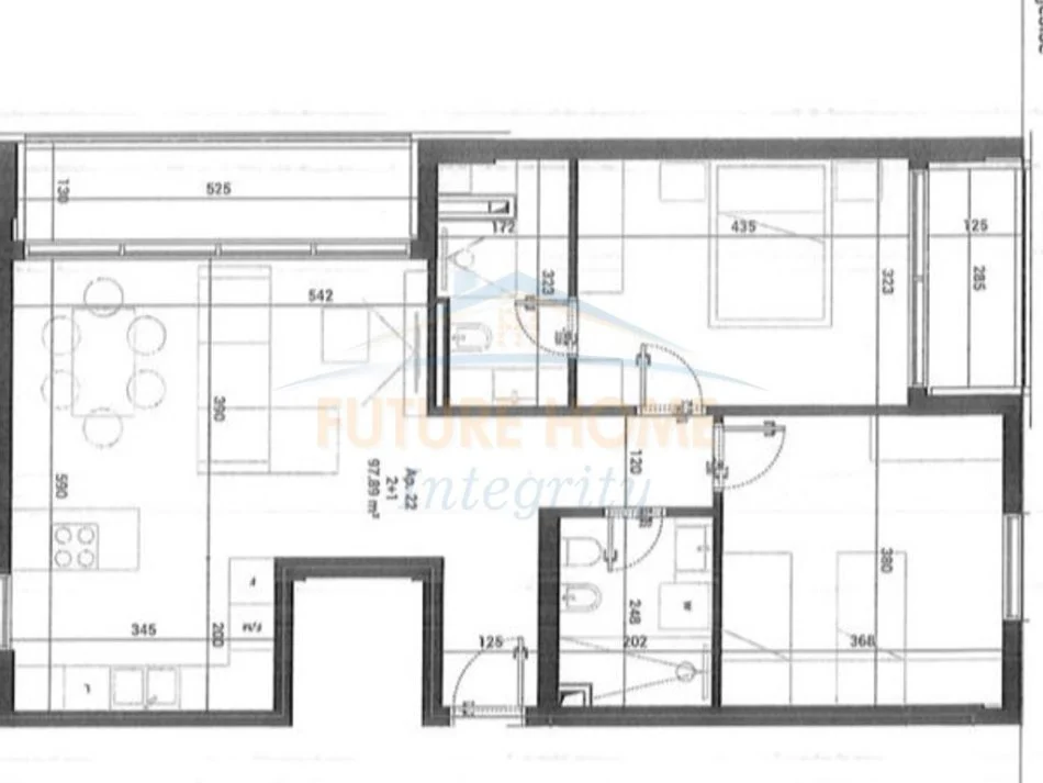 Tirane, shitet apartament 2+1 Kati 2, 115 m² 231.000 € (Mjull Bathore) Rezidenca Park Houses