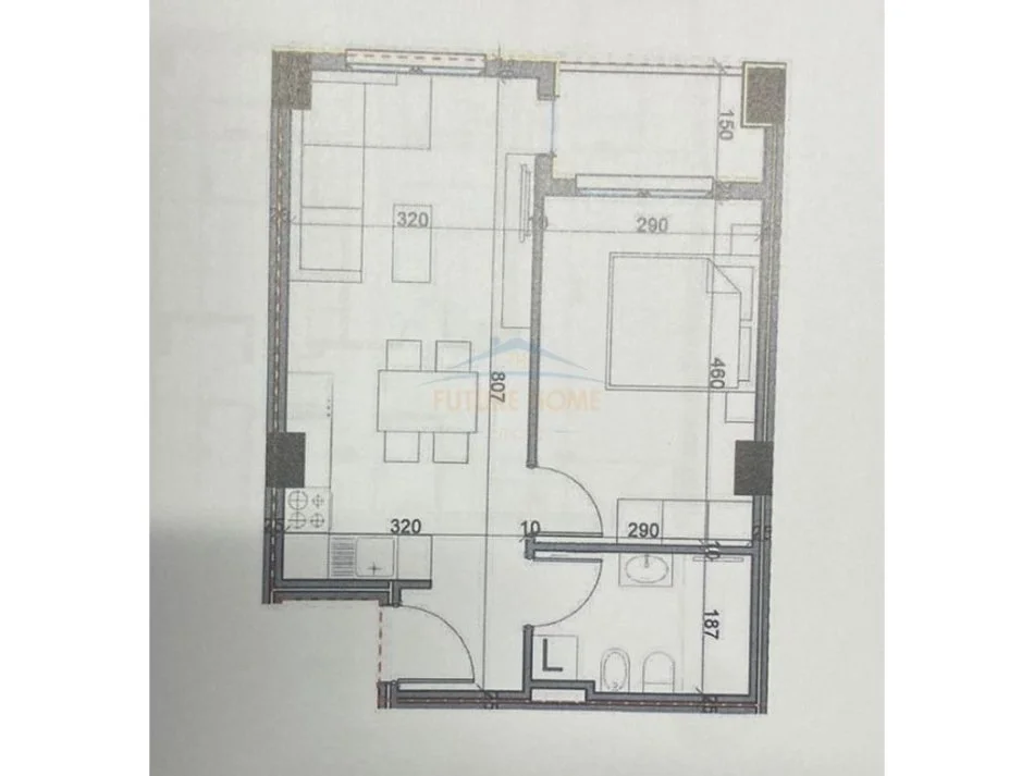 Tirane, shitet apartament 1+1+Ballkon Kati 3, 63 m² 72.000 € (Paskuqan)