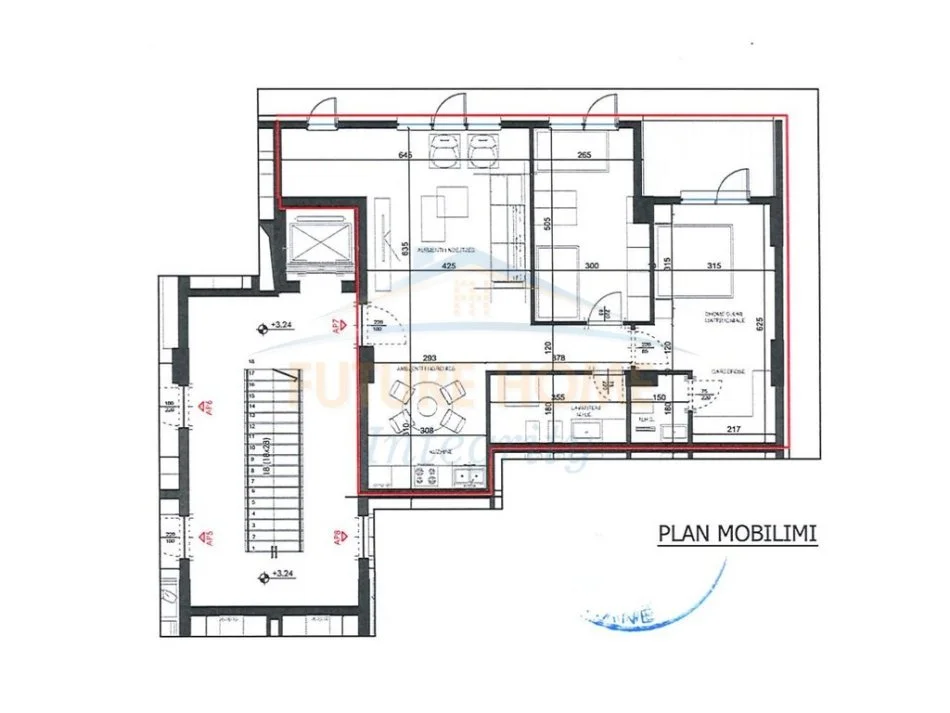 Tirane, shitet apartament 2+1 Kati 2, 123 m² 161.000 € (Rruga e Elbasanit)