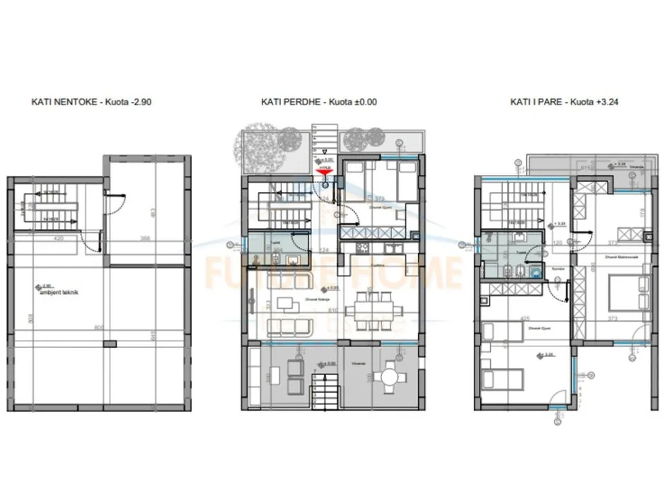 Durres, shitet apartament 3+1+Ballkon Kati 3, 291 m² 800.000 € (Gjiri i Lalzit)