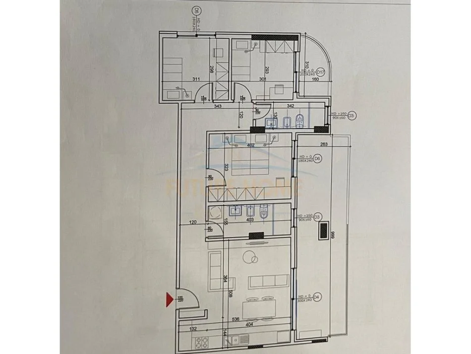Tirane, shitet apartament 3+1+Ballkon Kati 1, 145 m² 289.200 € (Liqeni i Thate)