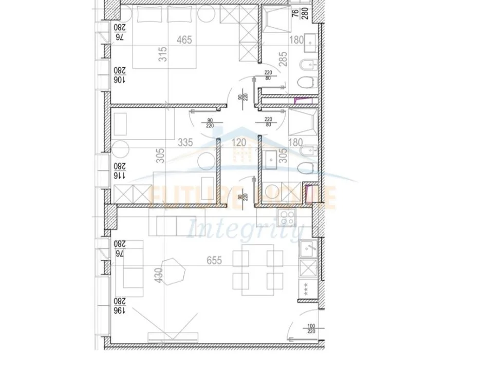Tirane, shitet apartament 2+1+Ballkon Kati 9, 92 m² 185.300 € (ISH PARKU)