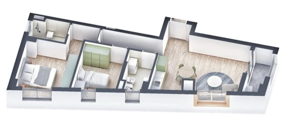 Okazion-Apartament 2+1+2 ne shitje ne Ali Dem